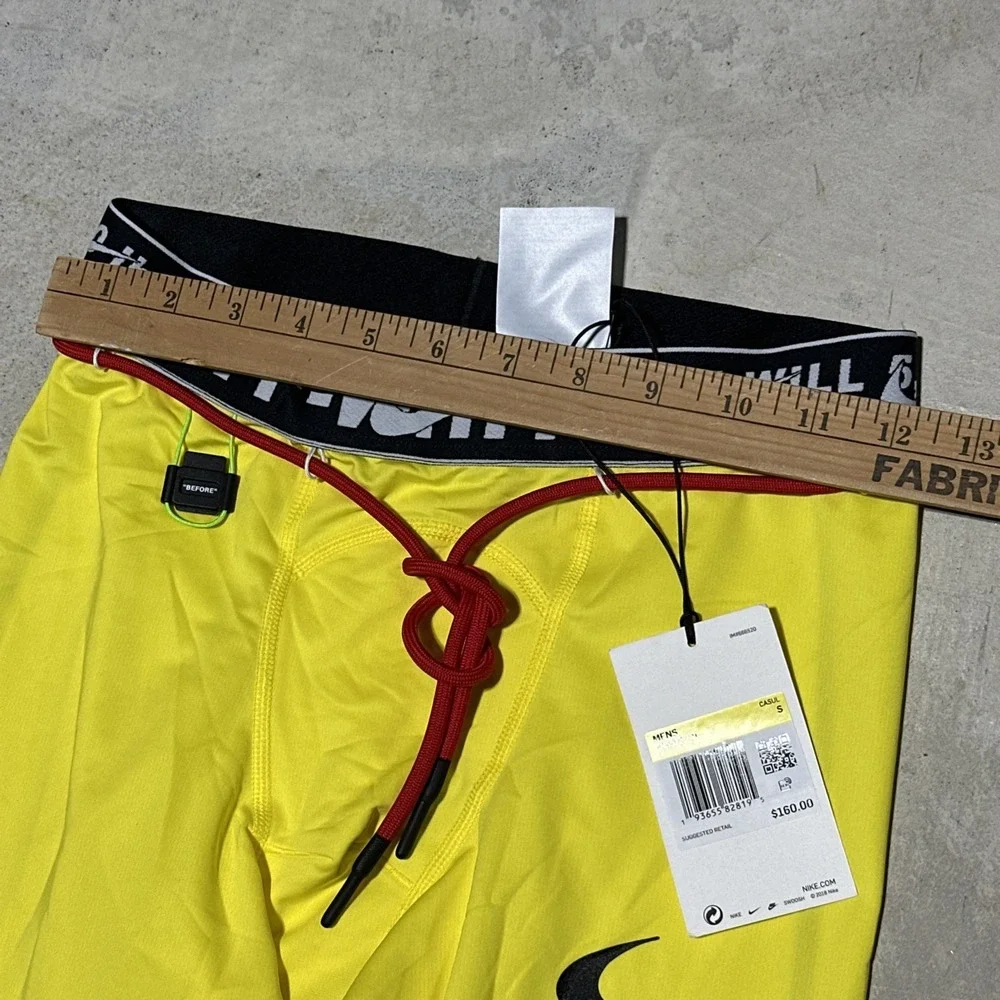 Men's Nike Pro Off-White Tights Opti Yellow Size Small CN5532-731 NWT $160 - Picture 7 of 14